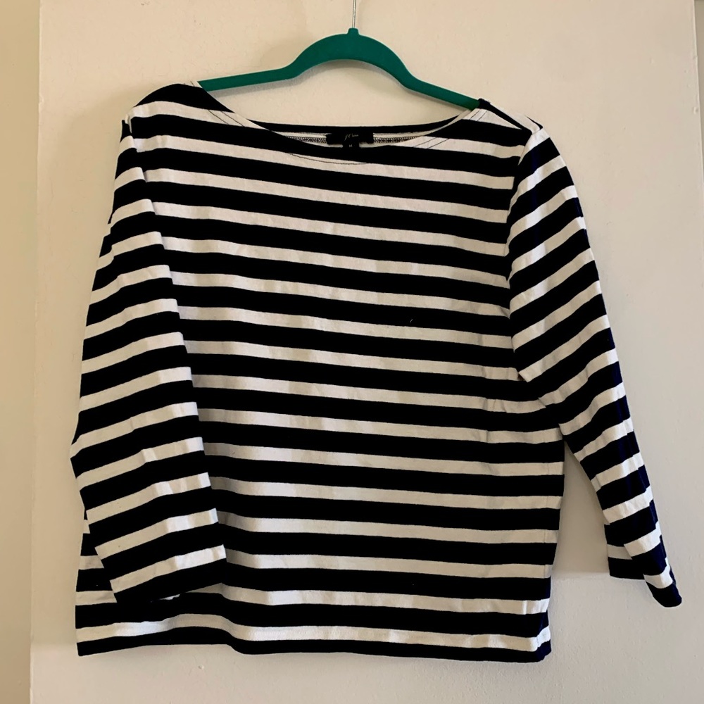 JCrew boatneck striped shirt